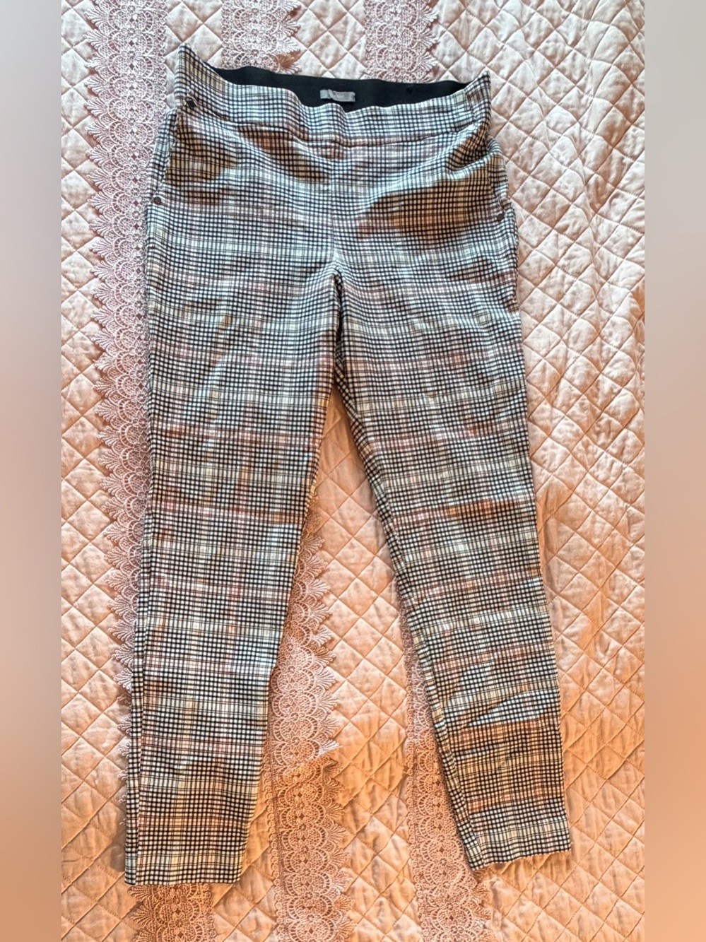 Maurices Black & White Plaid Stretch Leggings